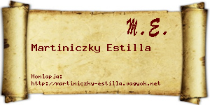 Martiniczky Estilla névjegykártya