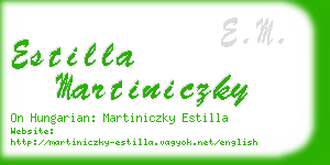 estilla martiniczky business card